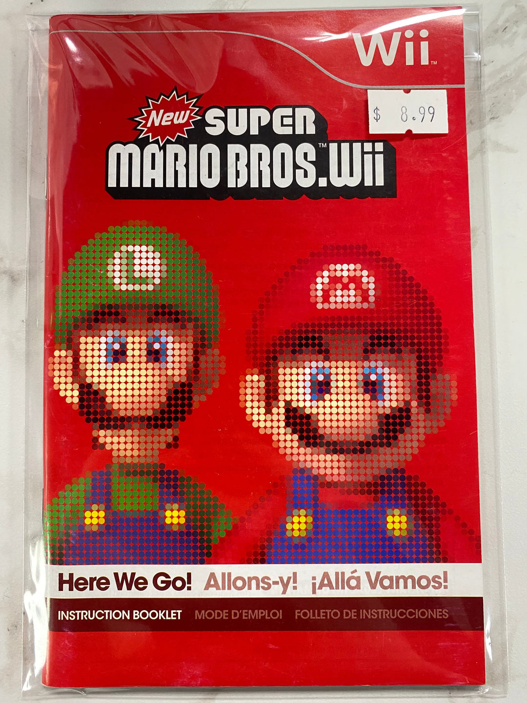 New Super Mario Bros. Wii - Nintendo Wii Manual ONLY MO61026