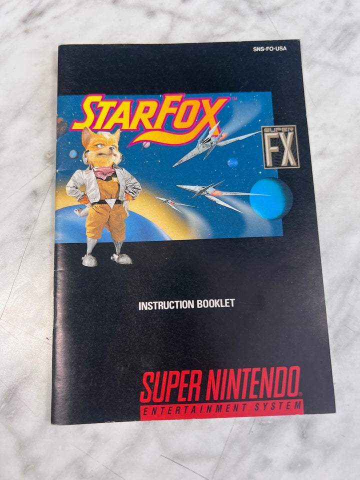 Star Fox SNES Super Nintendo MANUAL ONLY   MO101225