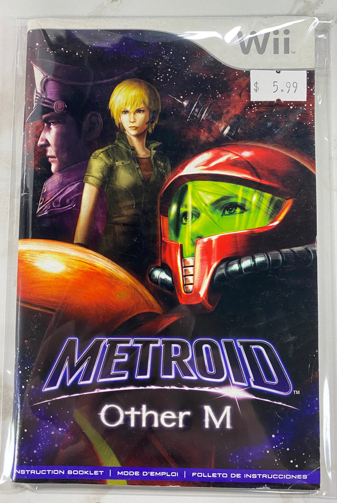 Metroid Other M - Nintendo Wii Manual ONLY MO61026