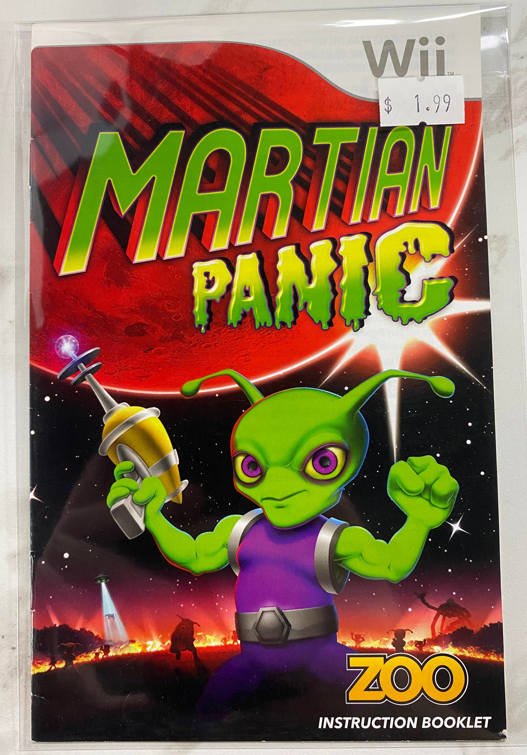Martian Panic - Nintendo Wii Manual ONLY MO61026