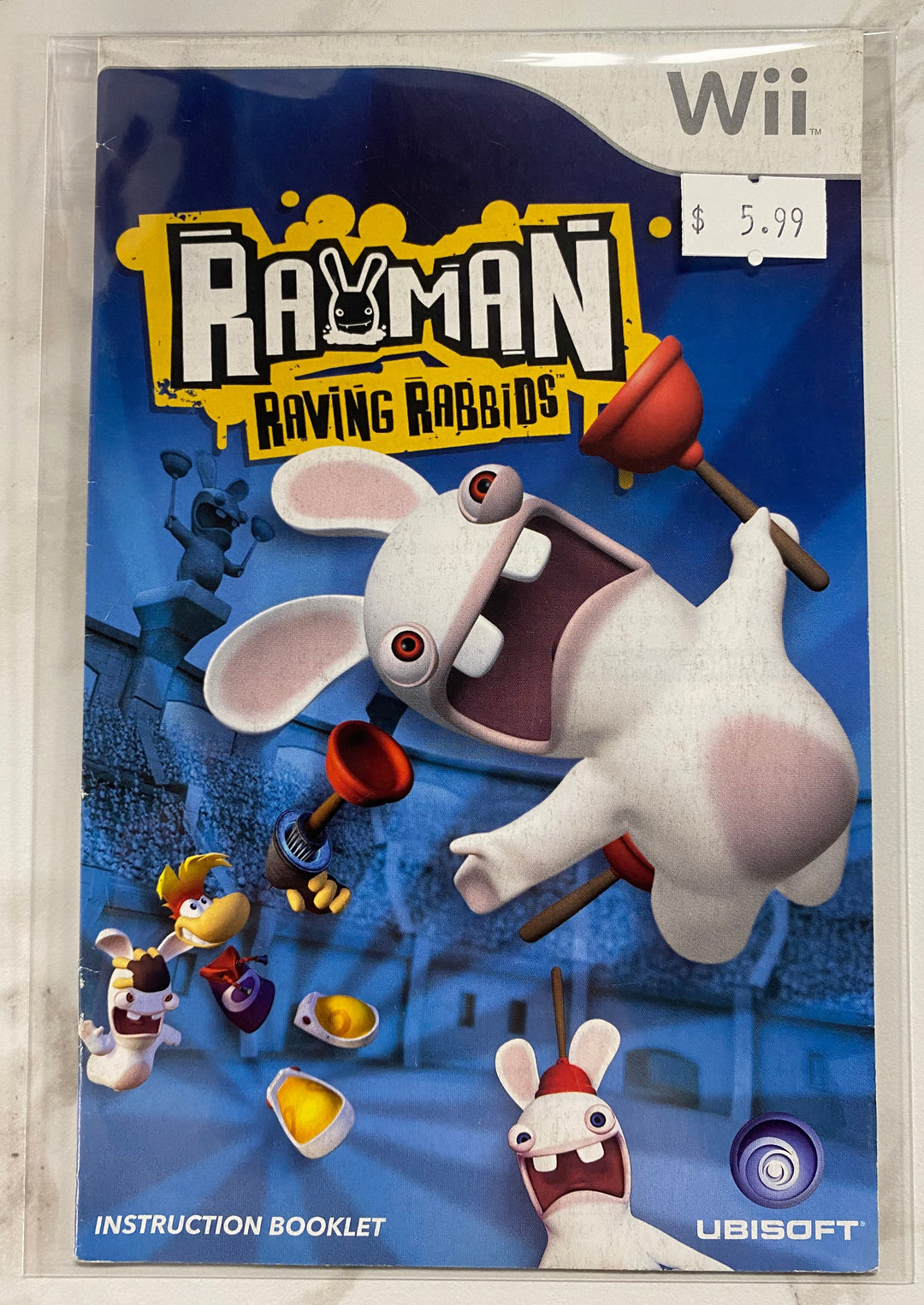 Rayman Raving Rabbids - Nintendo Wii Manual ONLY MO61026