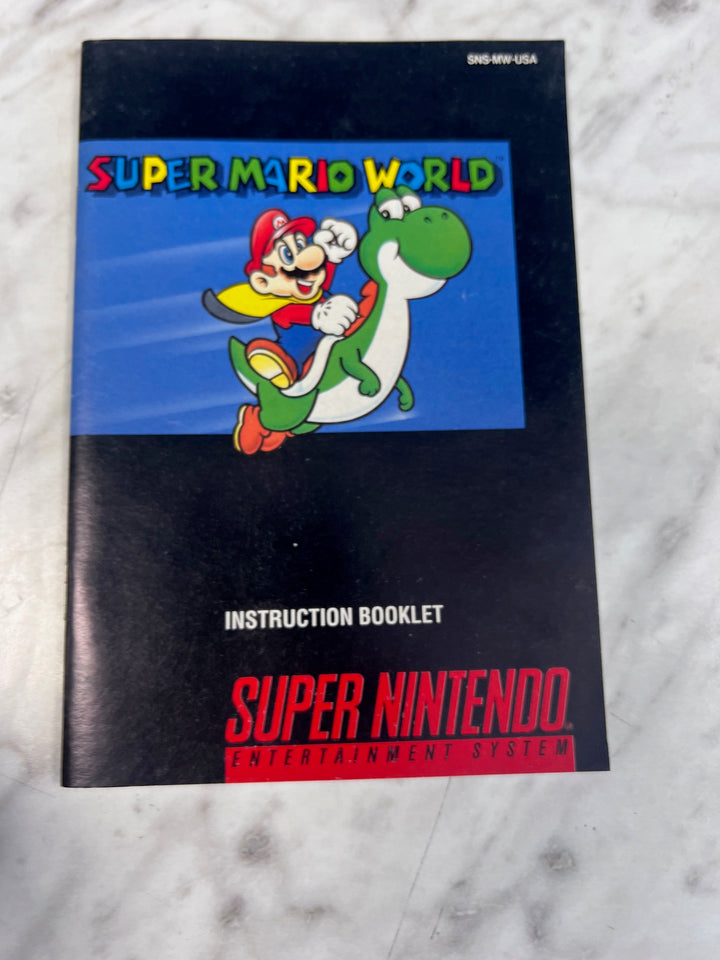Super Mario World SNES Super Nintendo MANUAL ONLY   MO101225