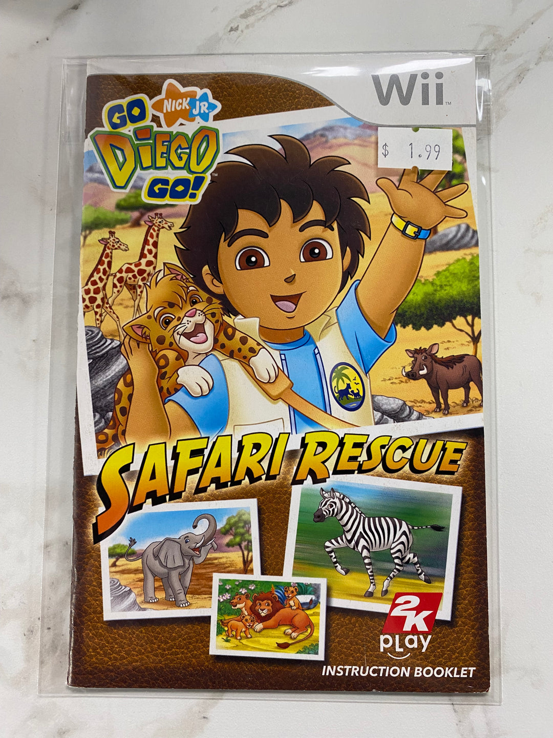 Go Diego, Go! Safari Rescue - Nintendo Wii Manual ONLY MO61026