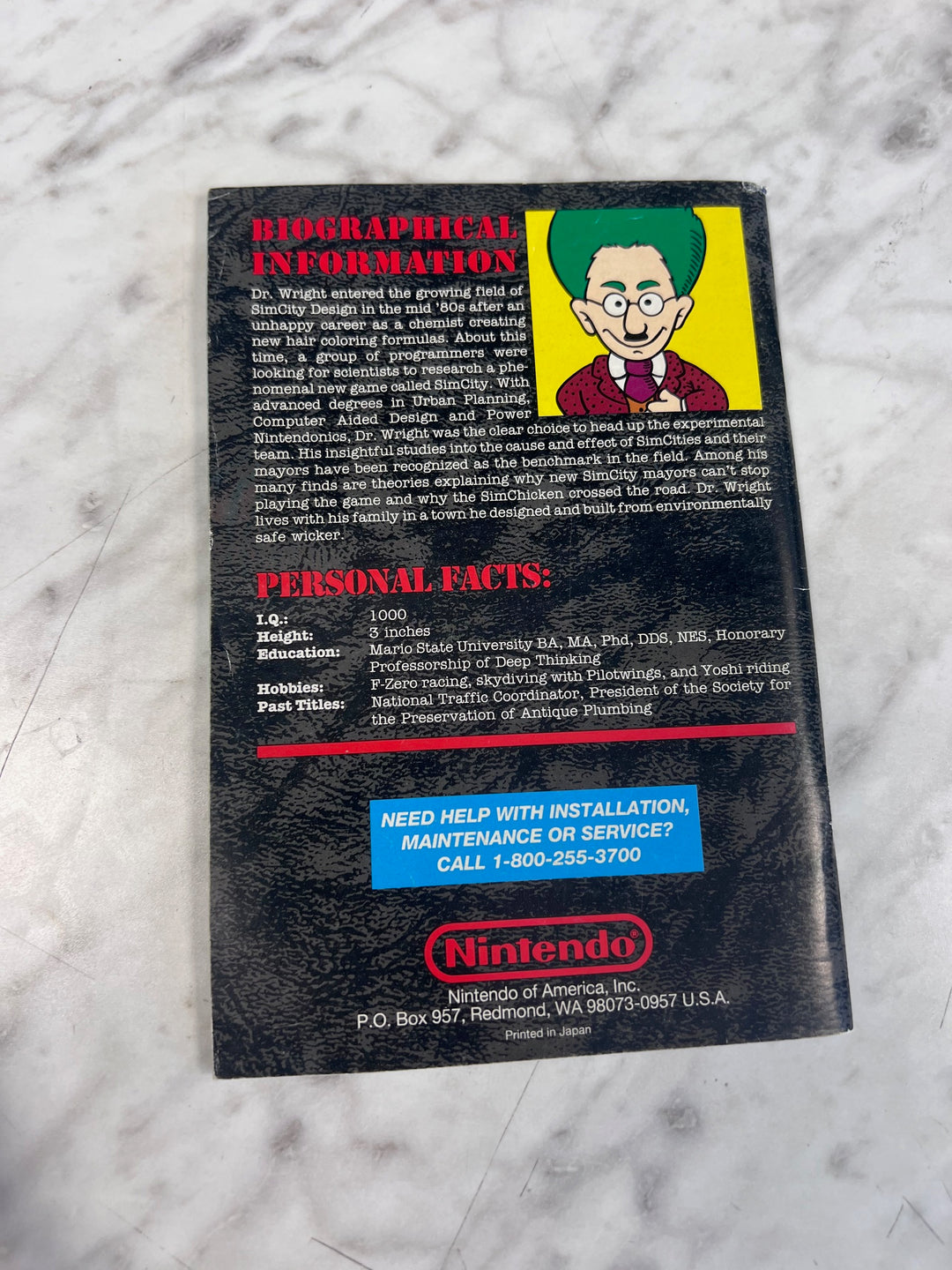 Sim City SNES Super Nintendo MANUAL ONLY   MO101225