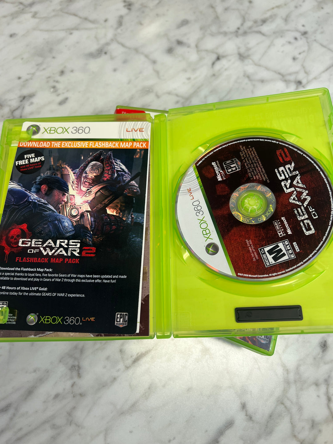 Gears of War 2 for Microsoft Xbox 360 in case. Tested and Working.     DO61024