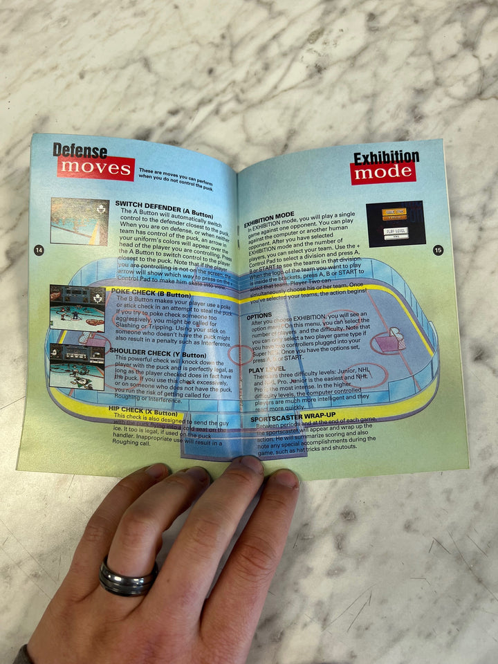 NHL Stanley Cup SNES Super Nintendo MANUAL ONLY   MO101225