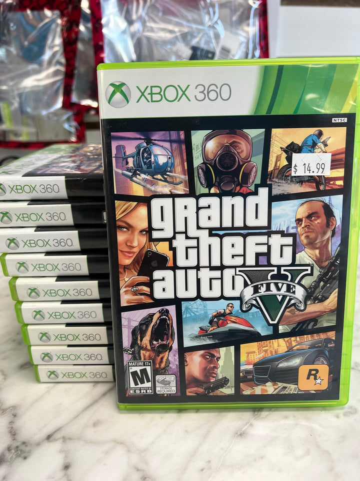 Grand Theft Auto V for Microsoft Xbox 360 in case. Tested and Working.    UD102124