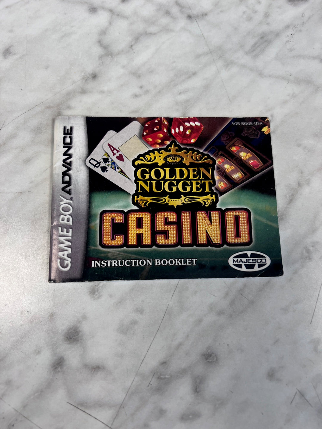 Golden Nugget Casino Game Boy Advance MANUAL ONLY  MO101225