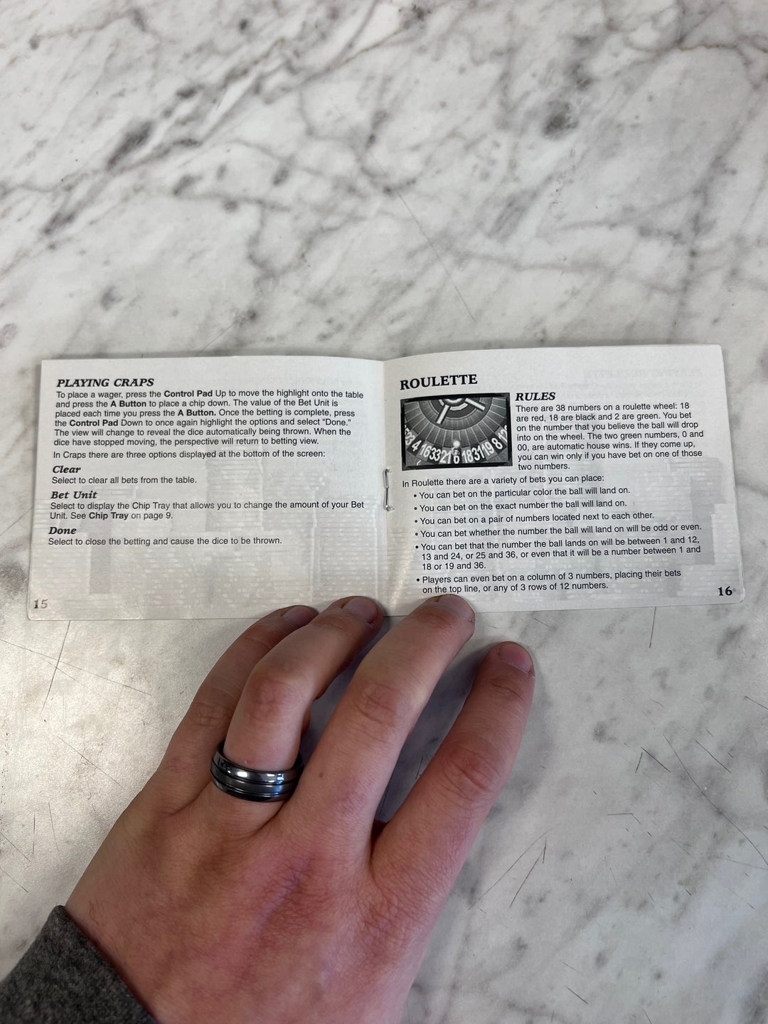 Golden Nugget Casino Game Boy Advance MANUAL ONLY  MO101225
