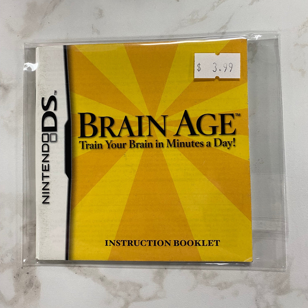 Big Brain Academy - Nintendo DS Manual ONLY MO61026