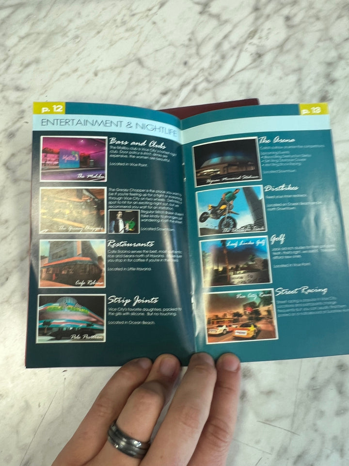 Grand Theft Auto Vice City PS2 Playstation 2 MANUAL & Map ONLY  MO101225