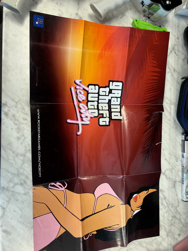 Grand Theft Auto Vice City PS2 Playstation 2 MANUAL & Map ONLY  MO101225