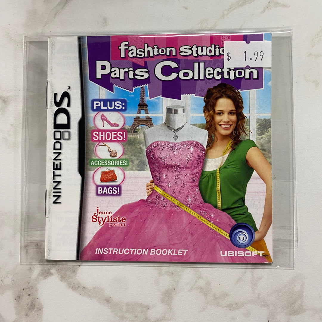 Fashion Studio Paris Collection - Nintendo DS Manual ONLY MO61026