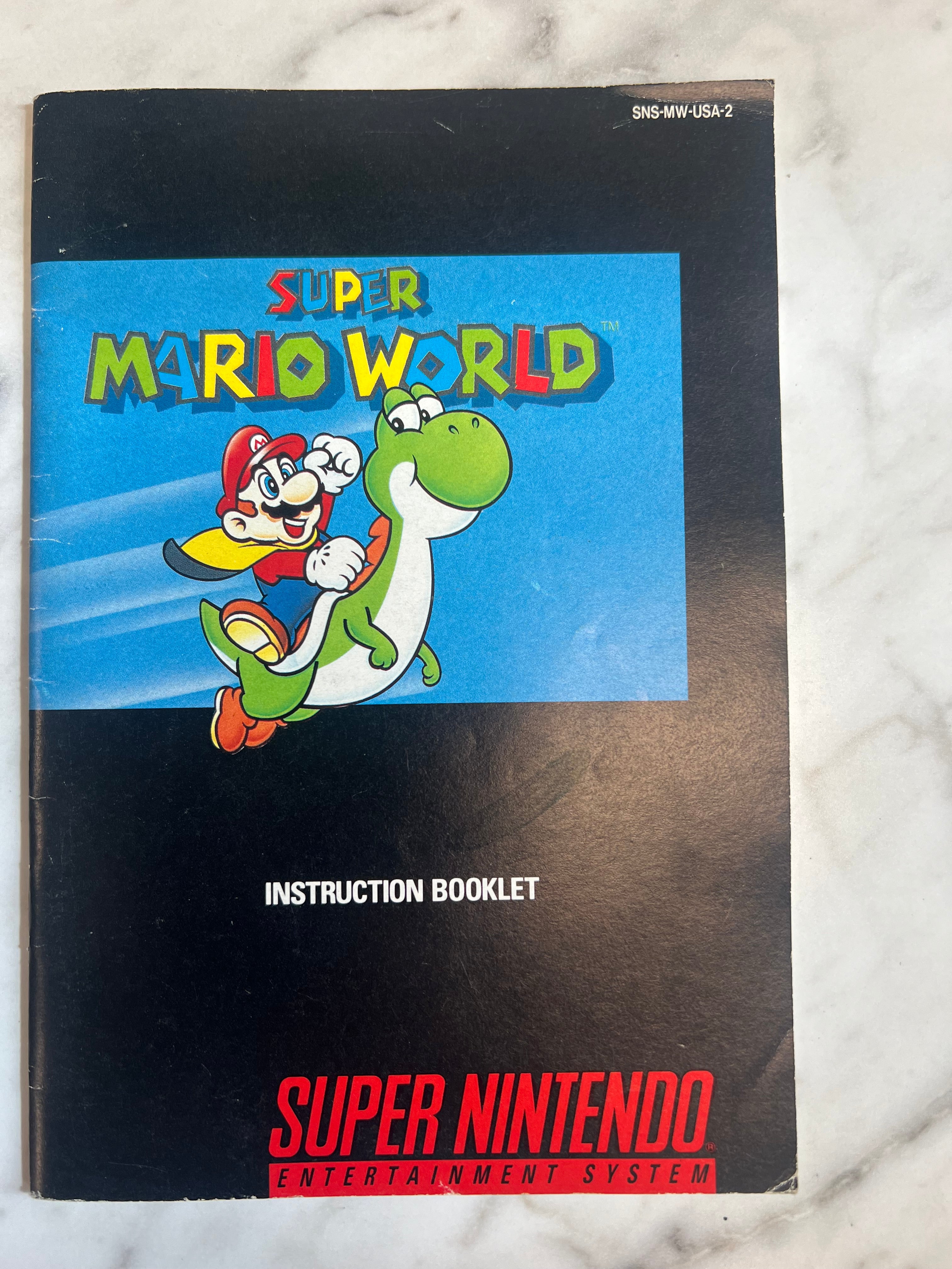 新米 mariページ Super Mario World for SNES Super Nintendo MANUAL ONLY MO92324