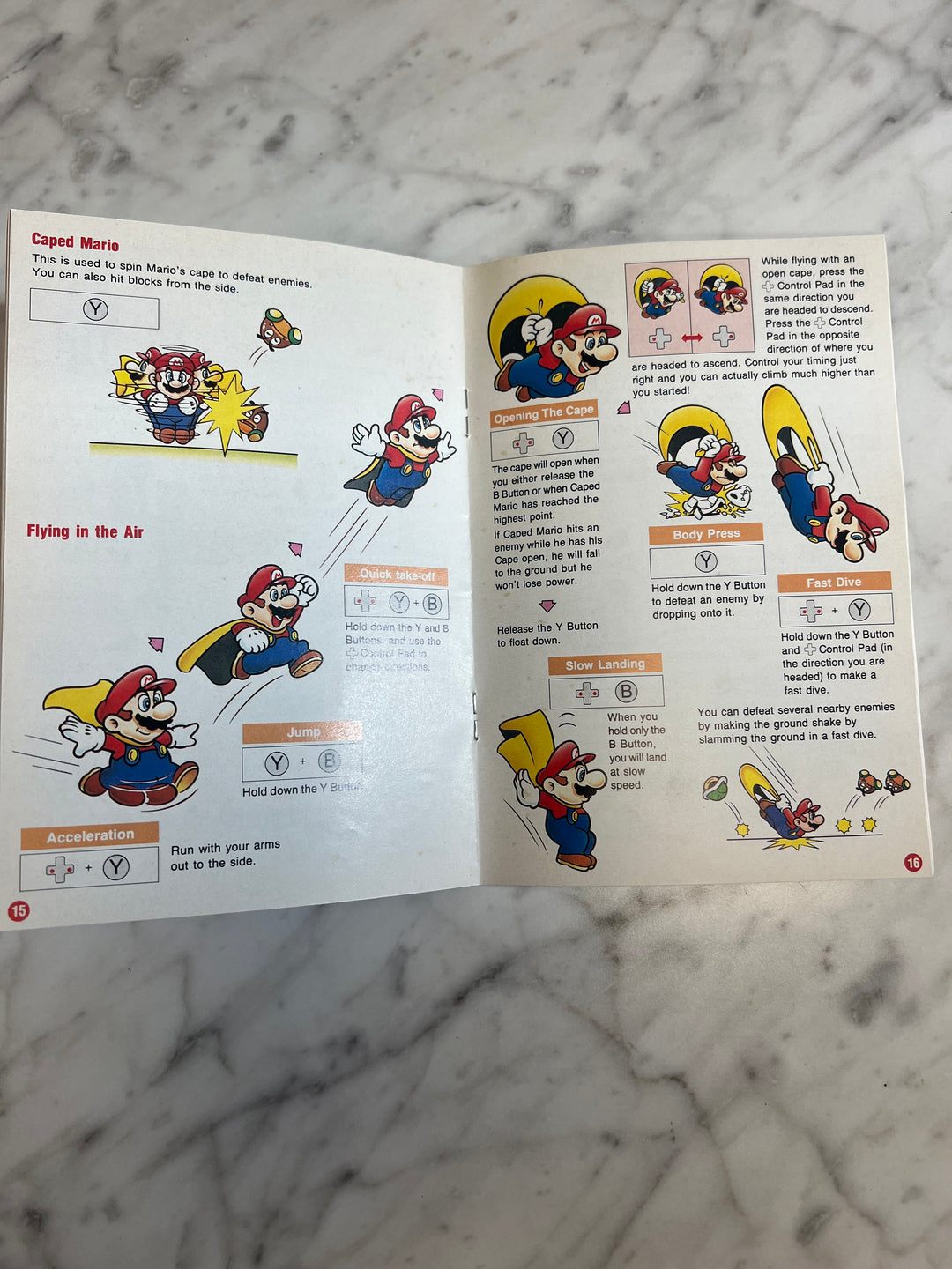 Super Mario World for SNES Super Nintendo MANUAL ONLY MO92324