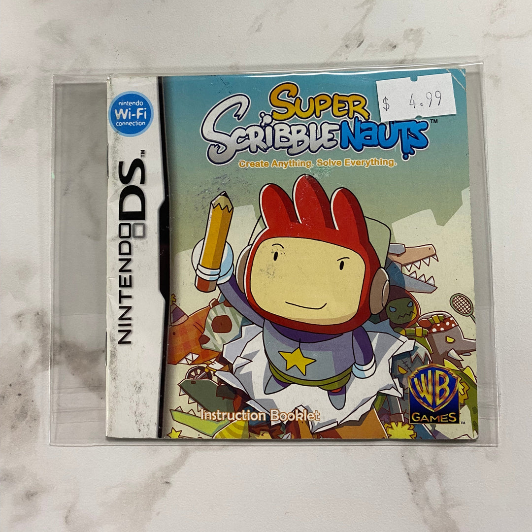 Super Scribblenauts - Nintendo DS Manual ONLY MO61026