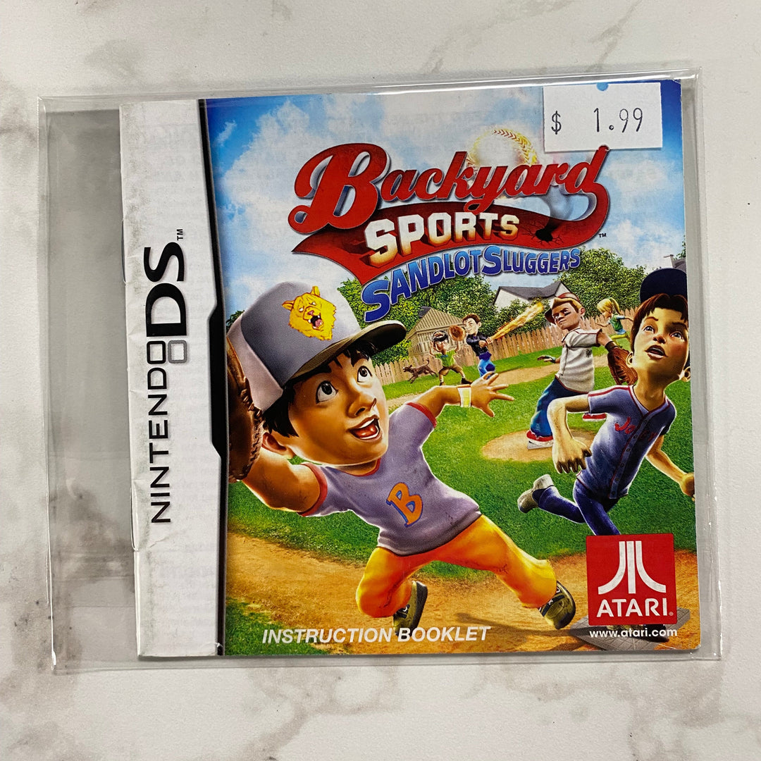 Backyard Sports Sandlot Sluggers - Nintendo DS Manual ONLY MO61026
