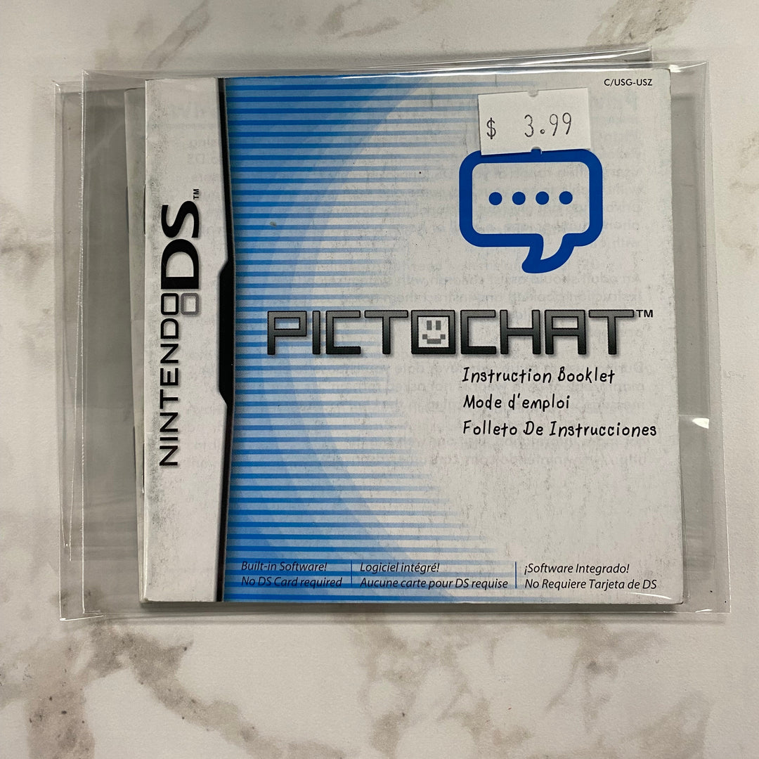 Pictochat - Nintendo DS Manual ONLY MO61026