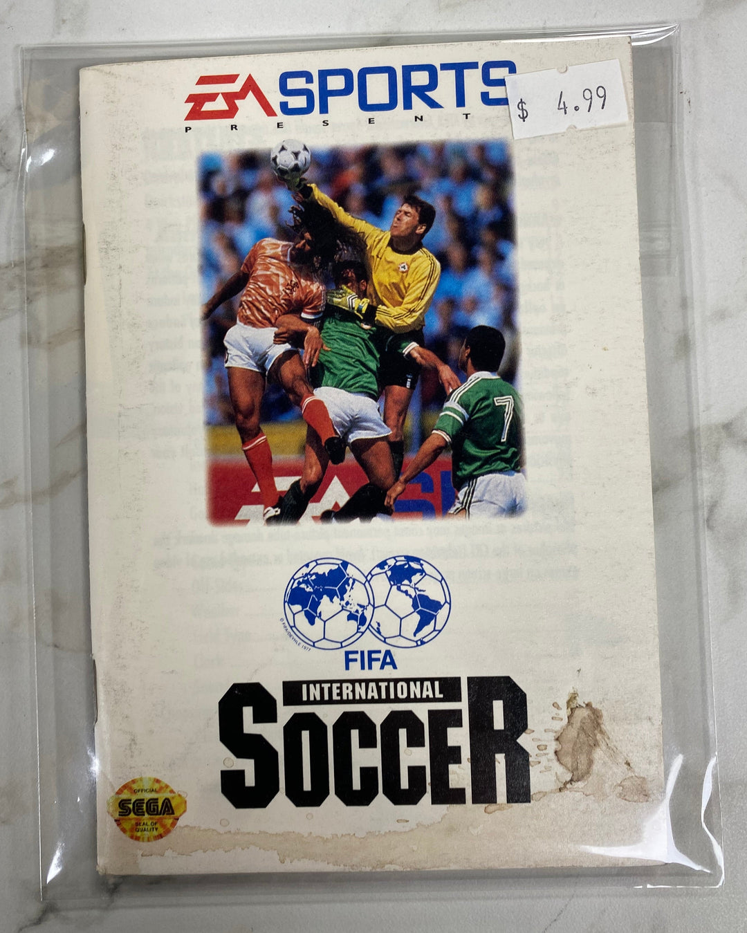 FIFA International Soccer - Sega Genesis Manual ONLY MO61026