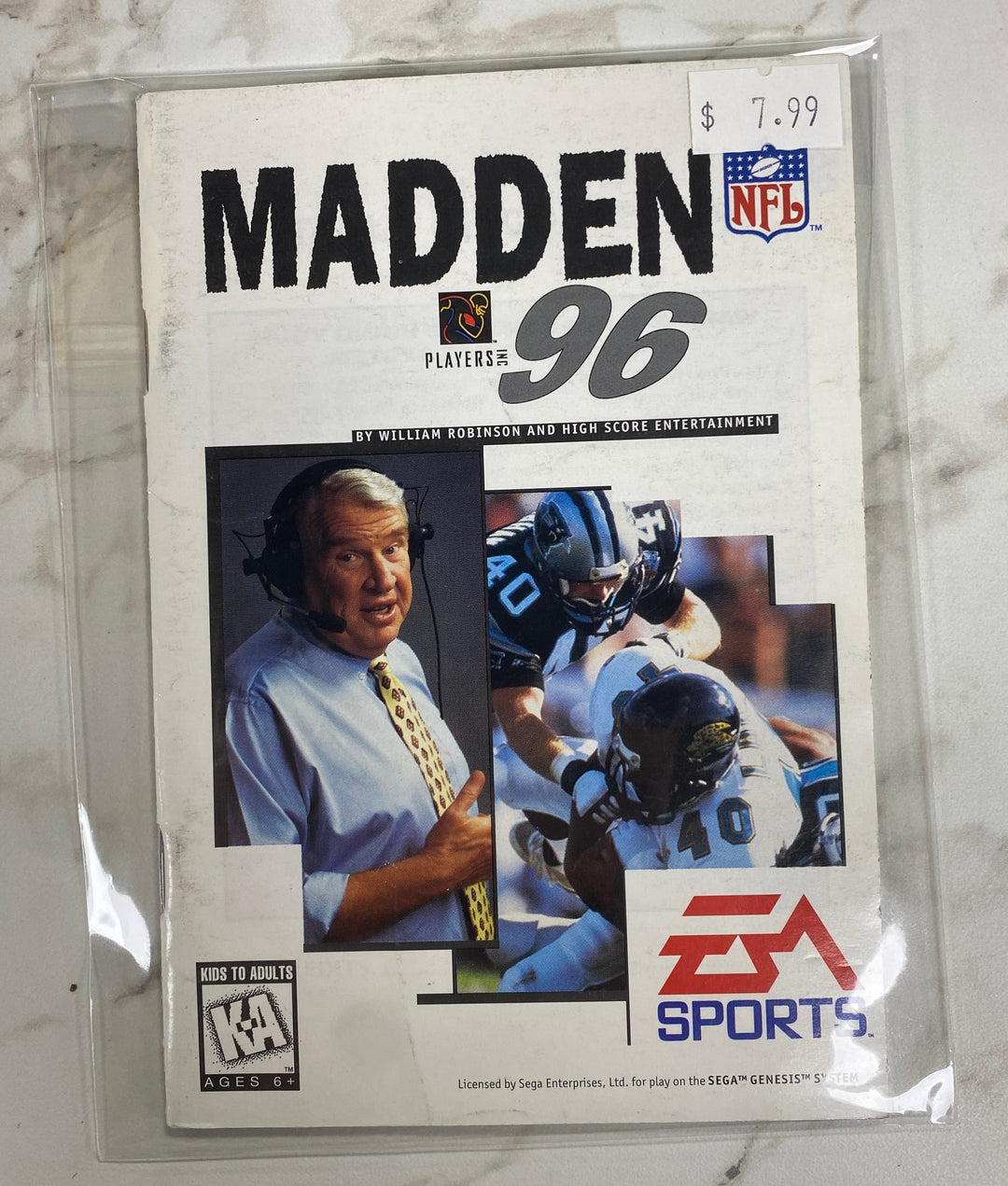 Madden NFL '96 - Sega Genesis Manual ONLY MO61026