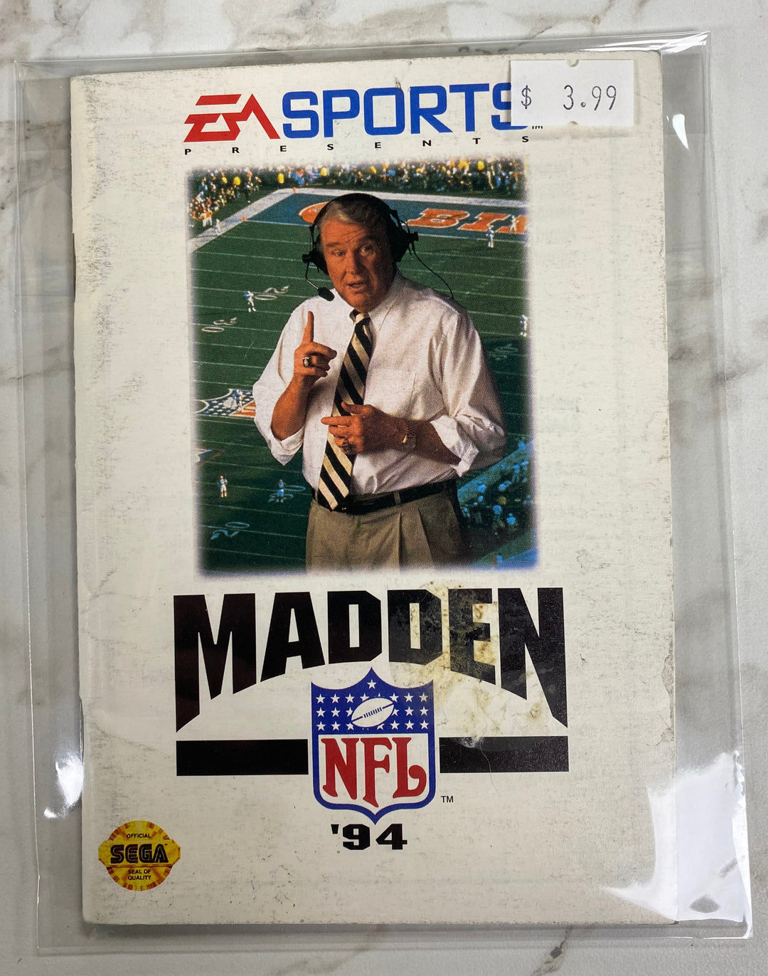 Madden NFL '94 - Sega Genesis Manual ONLY MO61026