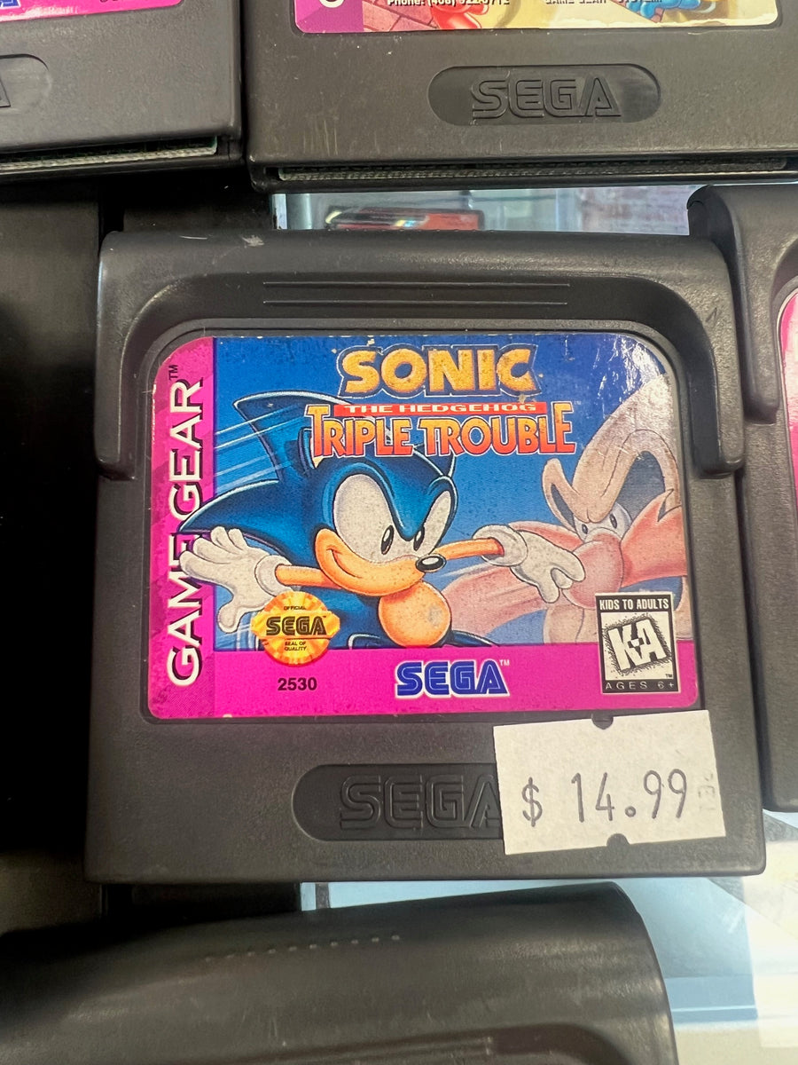 Sega Sonic the Hedgehog Triple Trouble Game Gear With Case