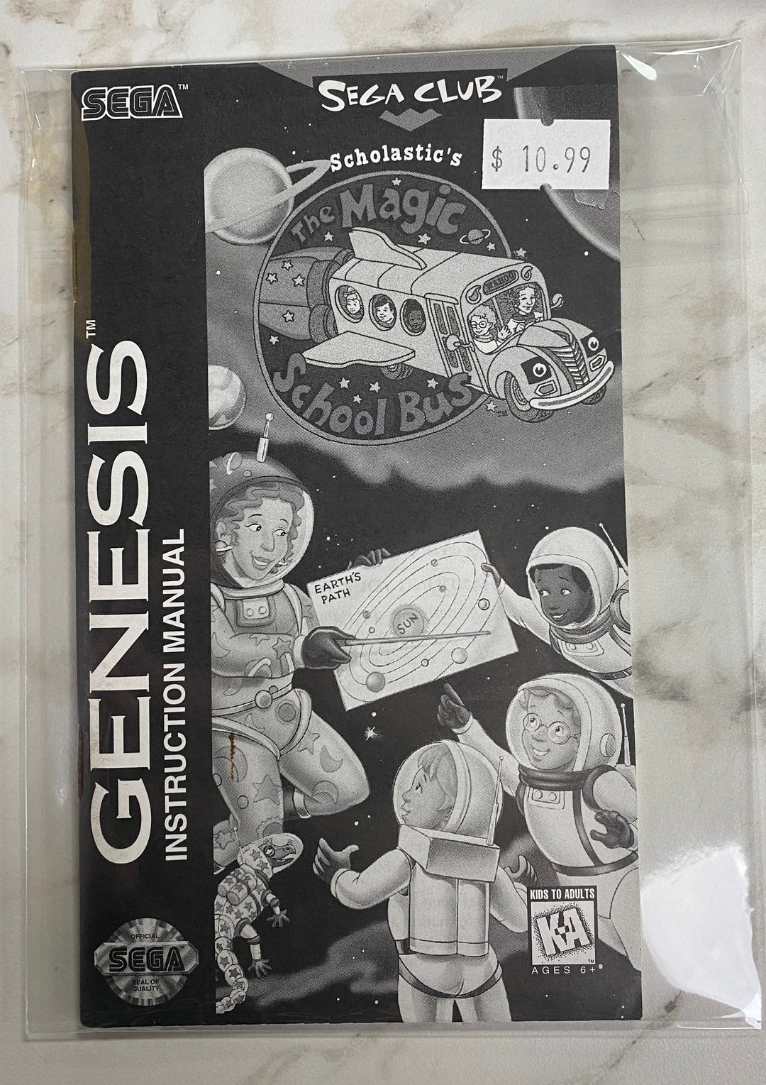 The Magic School Bus - Sega Genesis Manual ONLY MO61026
