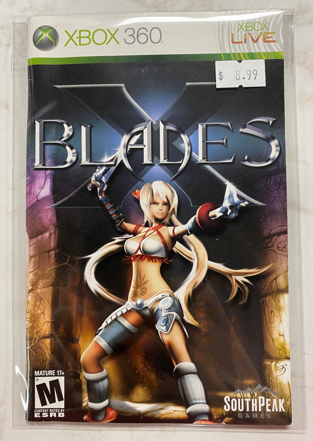 X Blades - Xbox 360 MANUAL ONLY MO61126