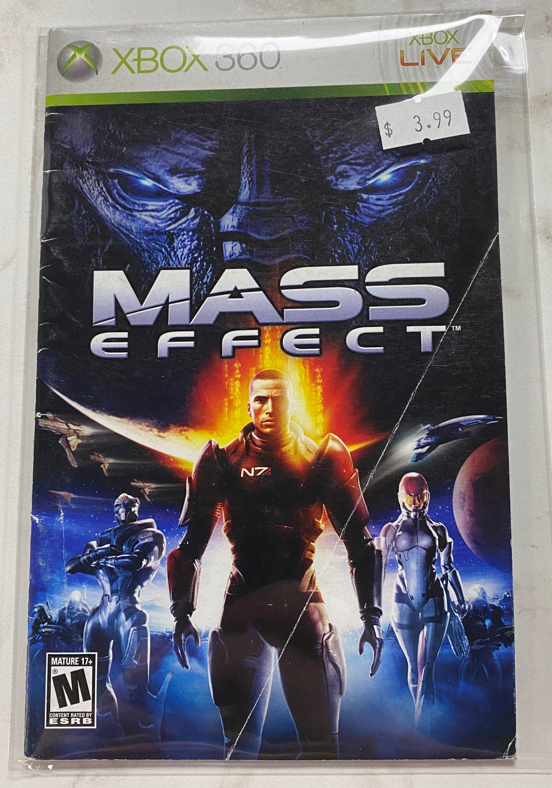 Mass Effect - Xbox 360 MANUAL ONLY MO61126