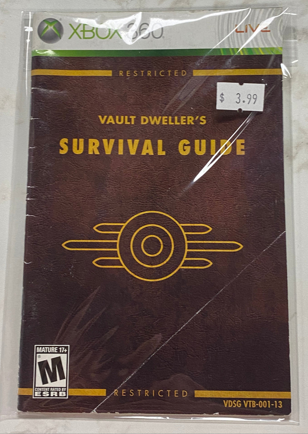 Fallout 3 - Xbox 360 MANUAL ONLY MO61126