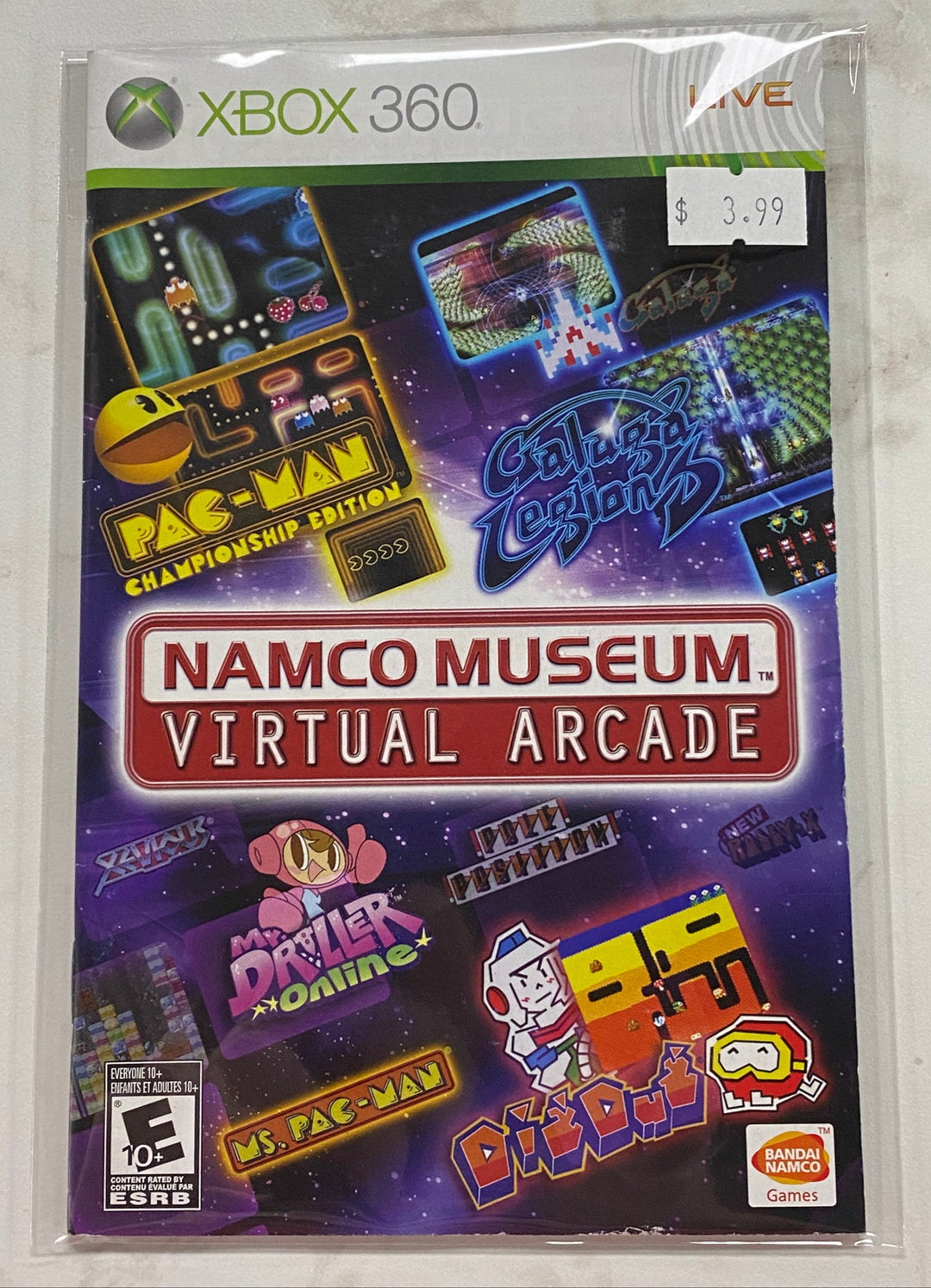 Namco Museum Virtual Arcade - Xbox 360 MANUAL ONLY MO61126