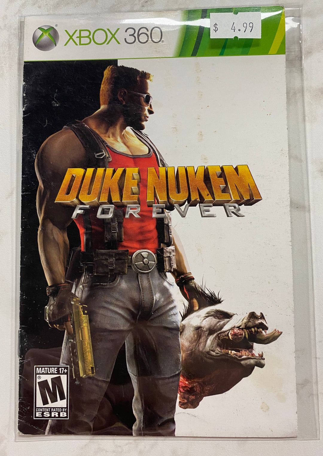 Duke Nukem Forever - Xbox 360 MANUAL ONLY MO61126