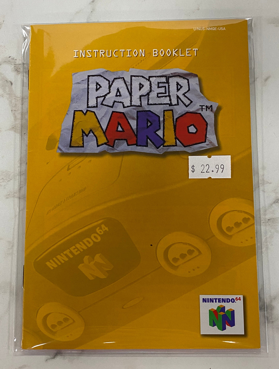 Paper Mario  - N64 MANUAL ONLY MO61126