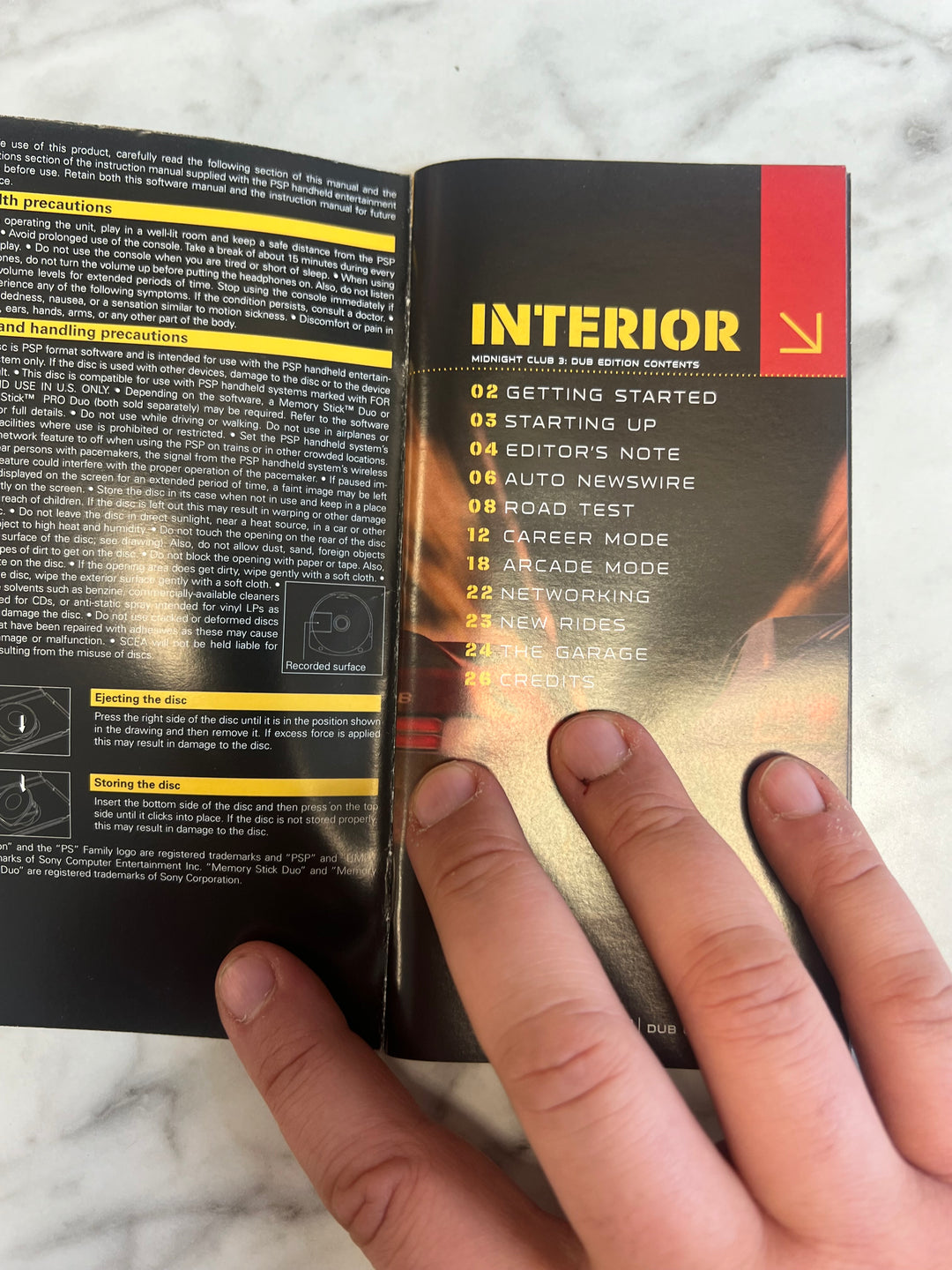 Midnight Club 3 Dub Edition for PSP Playstation Portable MANUAL ONLY MO92324