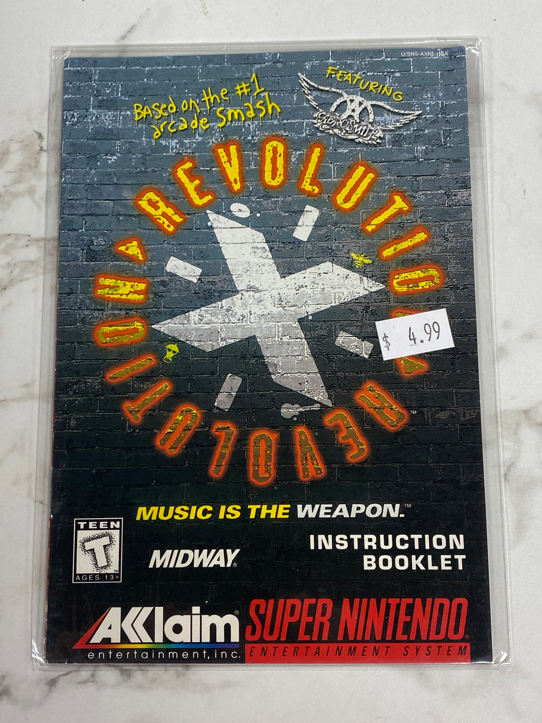 Revolution X - SNES MANUAL ONLY MO61126