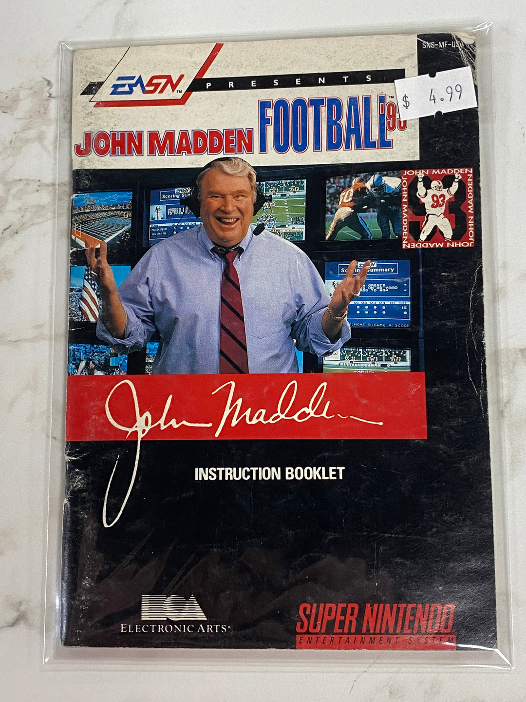 Madden 93 - SNES MANUAL ONLY MO61126