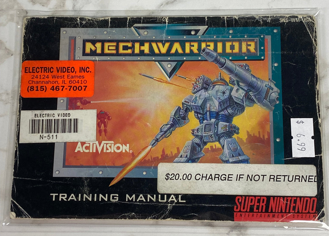 MechWarrior - SNES MANUAL ONLY MO61126