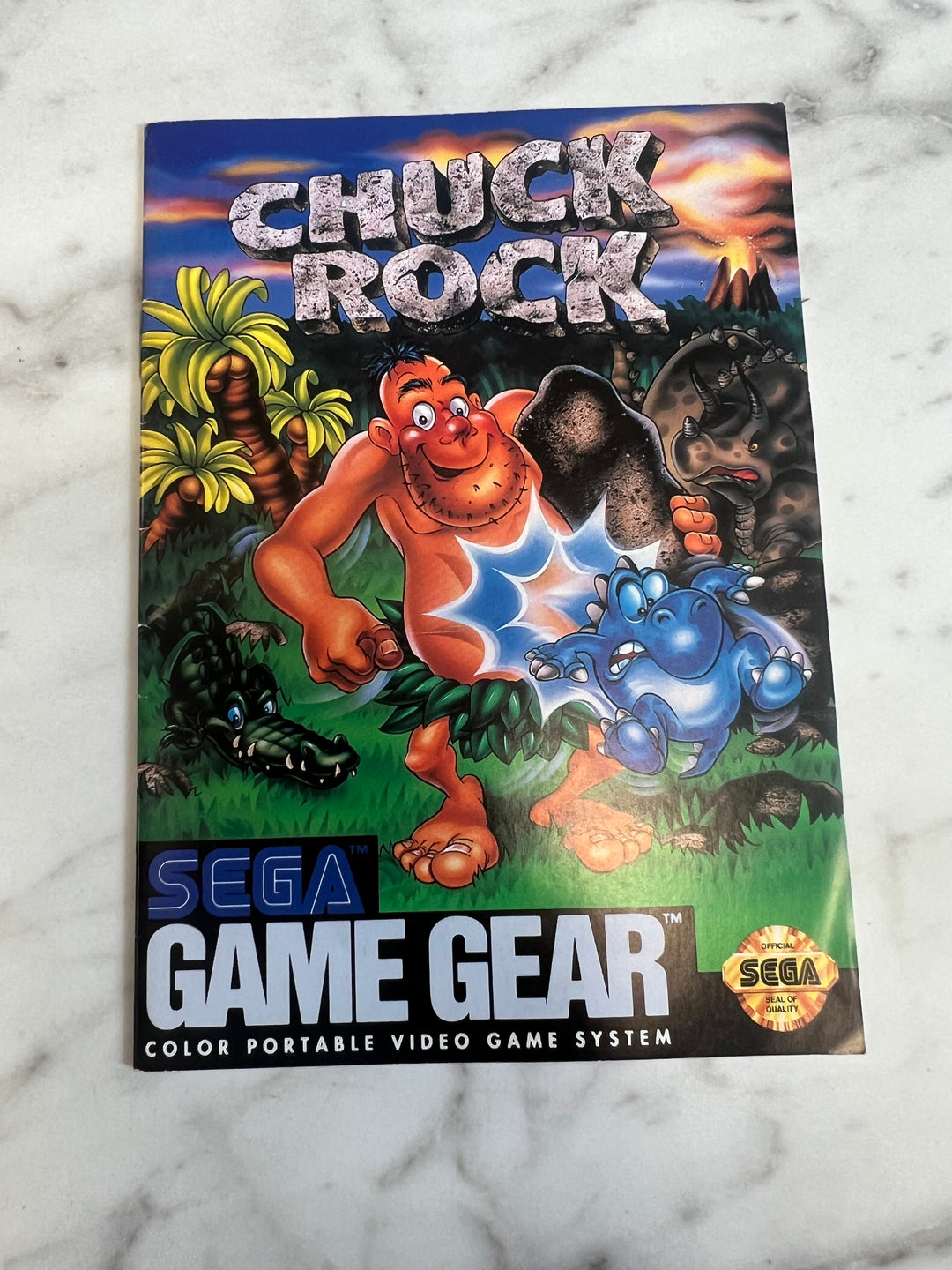 Chuck Rock for Sega Game Gear MANUAL ONLY MO92324