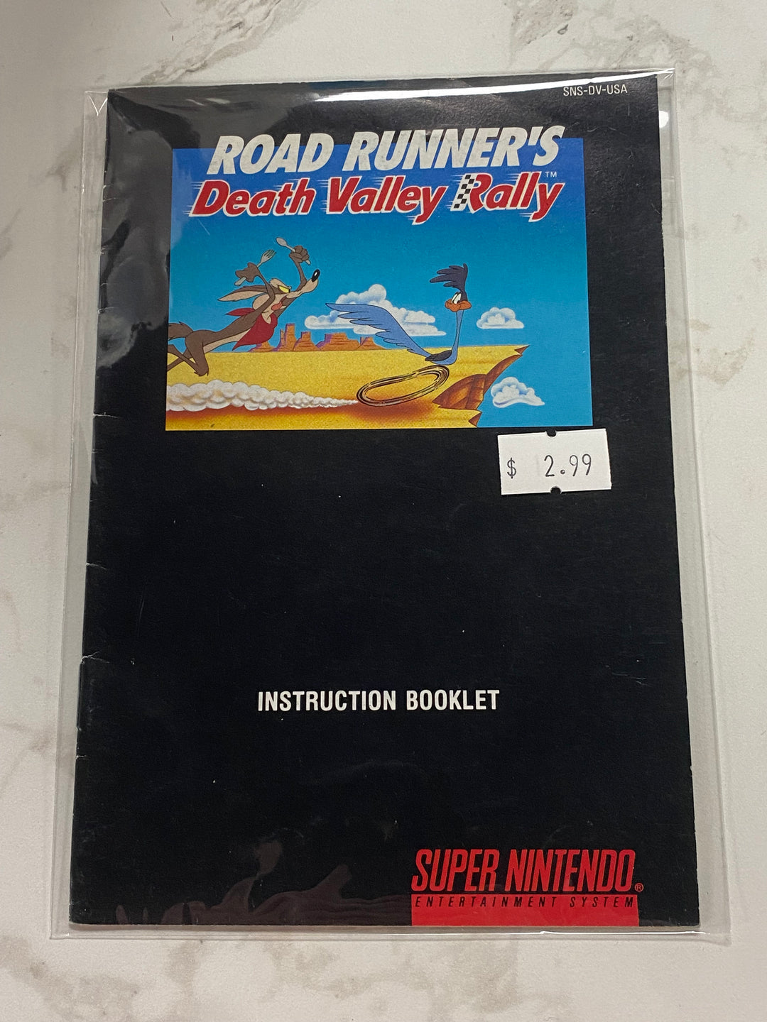 Road Runner's Death Valley Rally - SNES Super Nintendo MANUAL ONLY MO61126