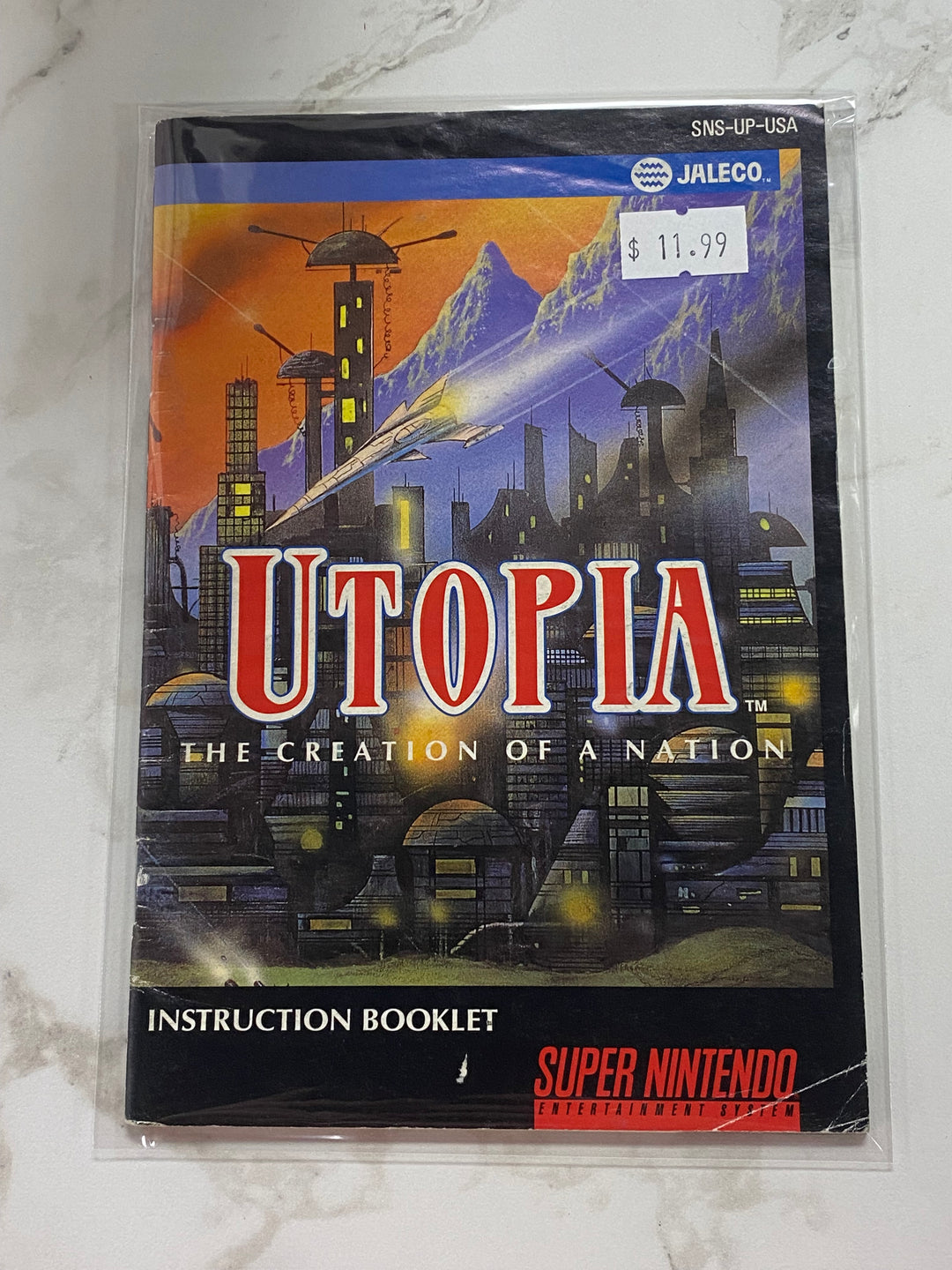 Utopia - SNES Super Nintendo MANUAL ONLY MO61126