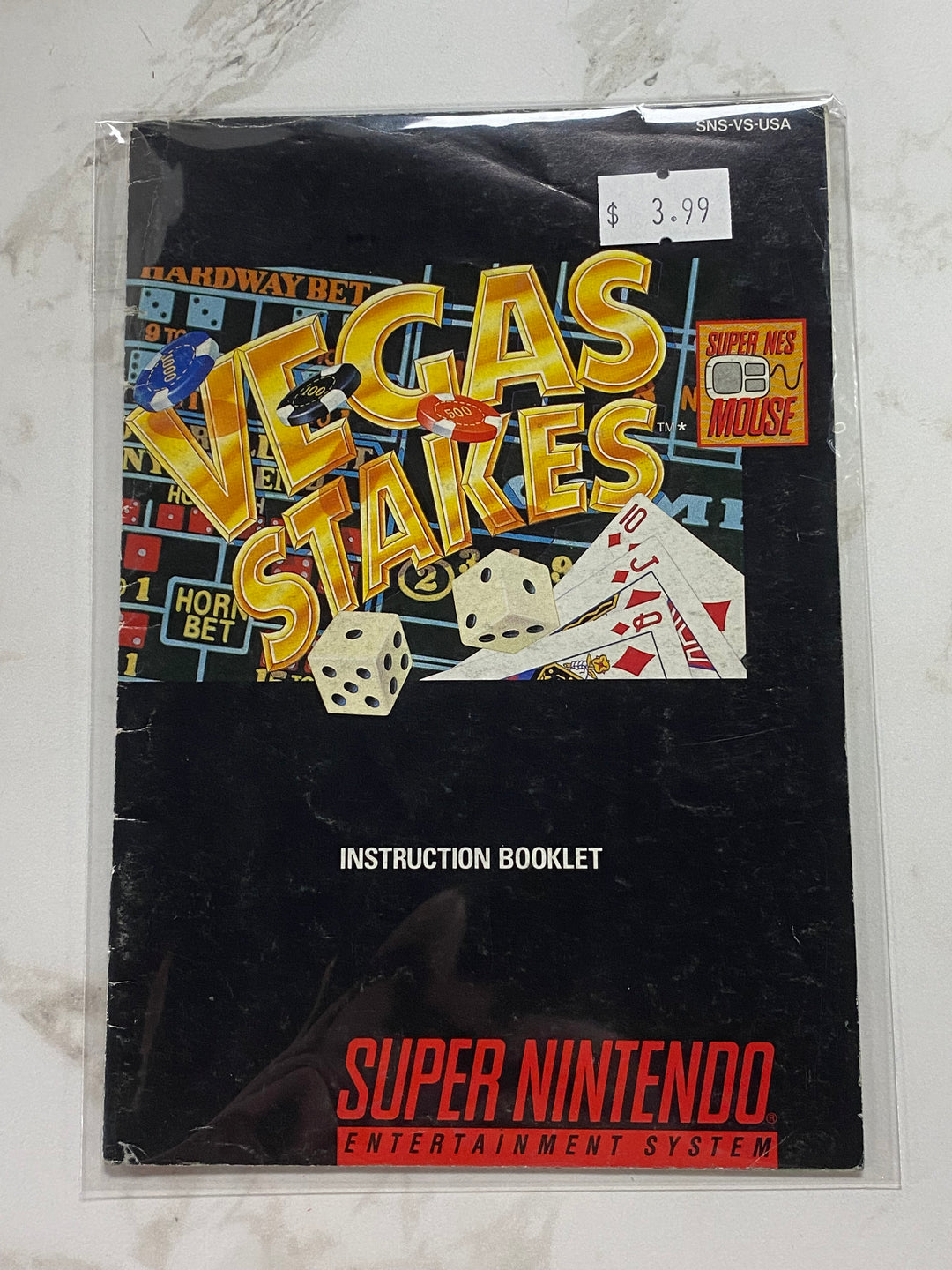 Vegas Stakes - SNES Super Nintendo MANUAL ONLY MO61126