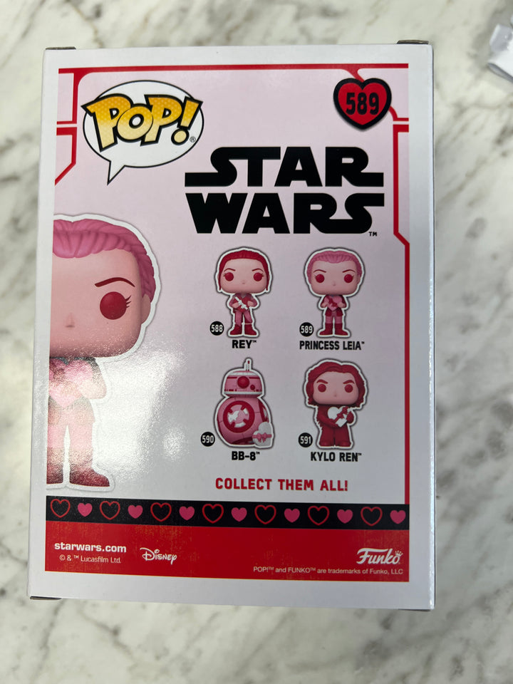 Funko Pop! Princess Leia # 589 Valentines Day Star Wars  FP122224