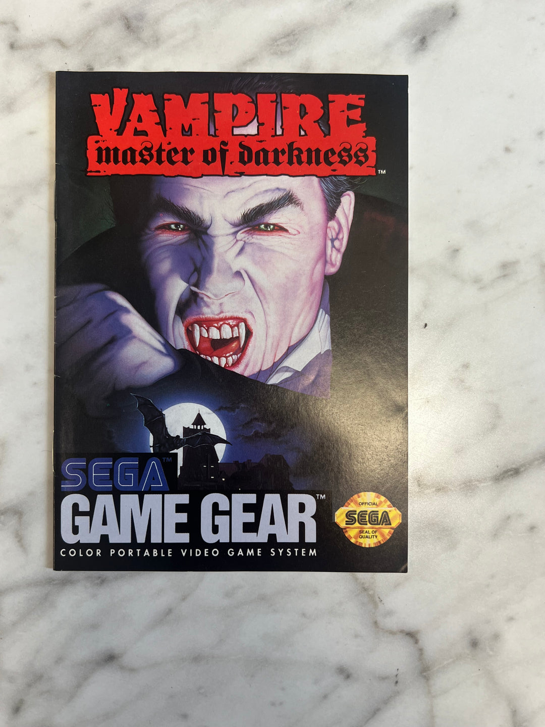 Vampire Master of Darkness for Sega Game Gear MANUAL ONLY MO92324