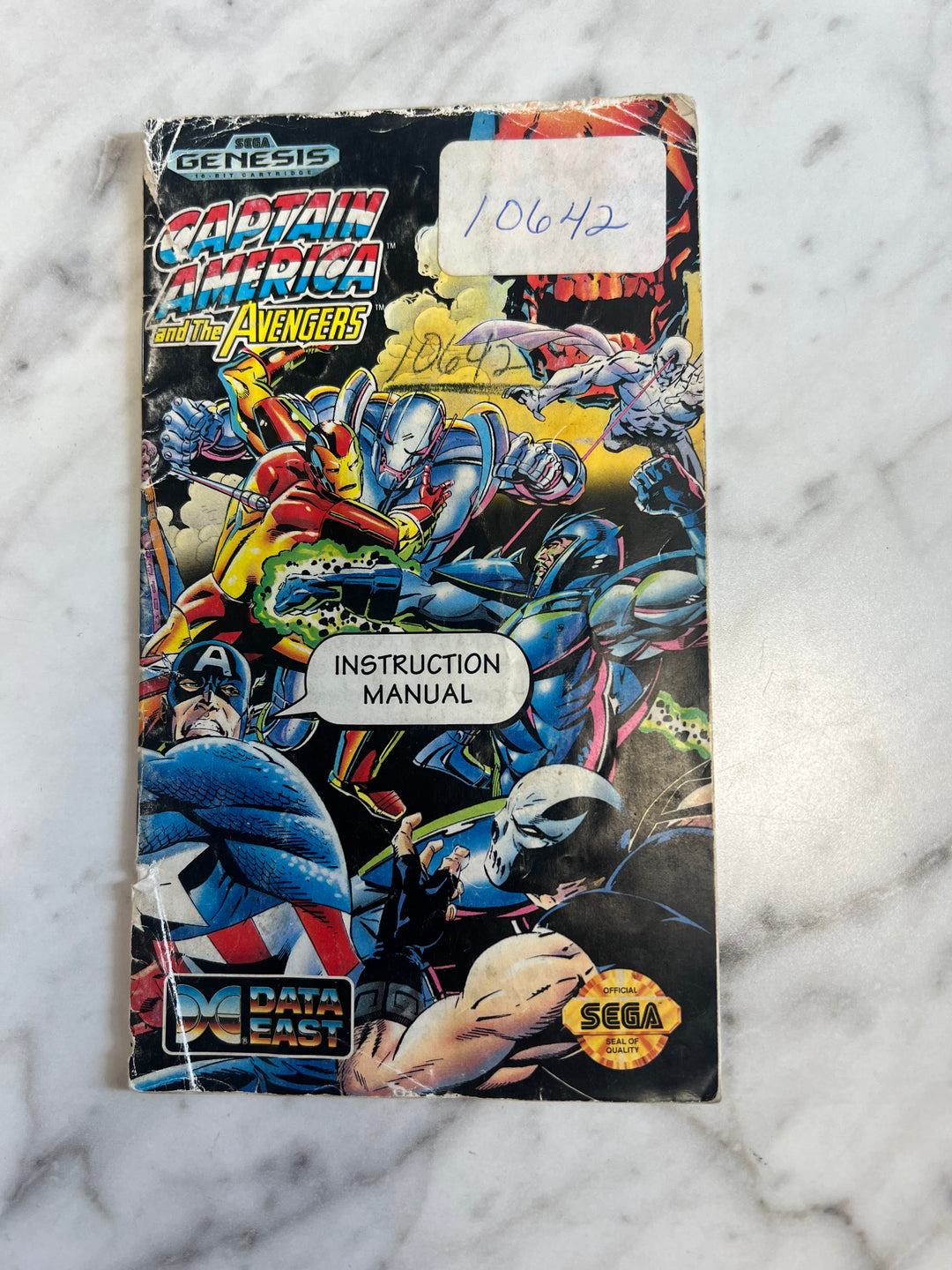 Captain America and the Avengers for Sega Genesis MANUAL ONLY MO92324