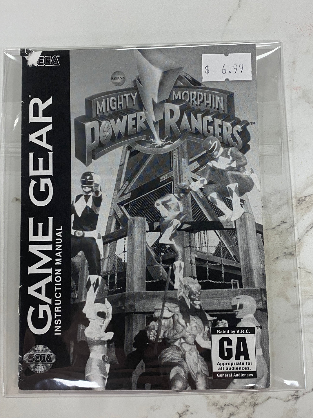 Mighty Morphin Power Rangers - Game Gear Manual ONLY MO61226