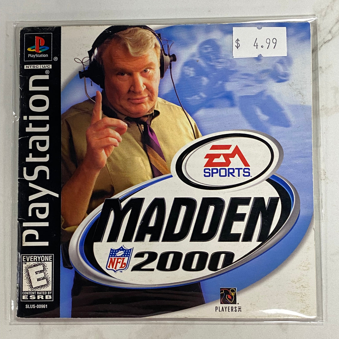Madden 2000 - Playstation 1 PS1 Manual ONLY MO61226