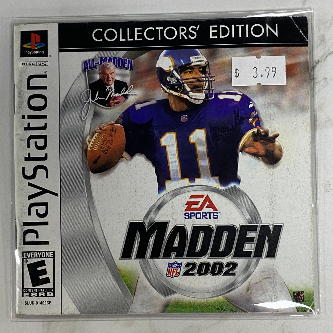 Madden 02 - Playstation 1 PS1 Manual ONLY MO61226