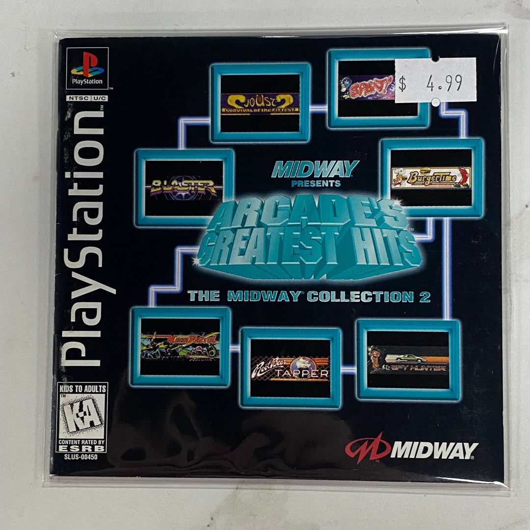 Arcade's Greatest Hits Midway Collection 2 - Playstation 1 PS1 Manual ONLY MO61226