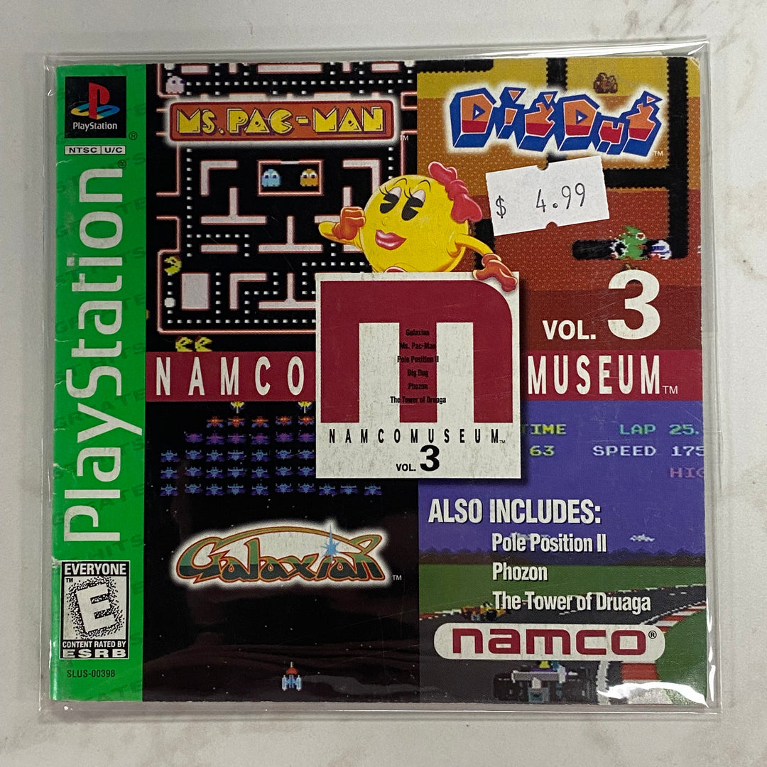 Namco Museum Volume 3 - Playstation 1 PS1 Manual ONLY MO61226