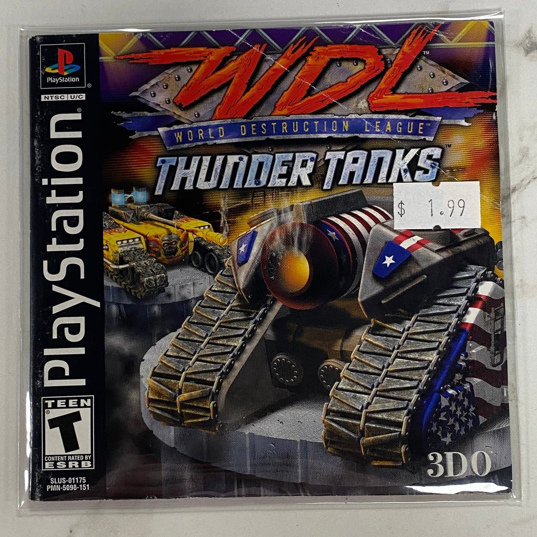 WDL Thunder Tanks - Playstation 1 PS1 Manual ONLY MO61226